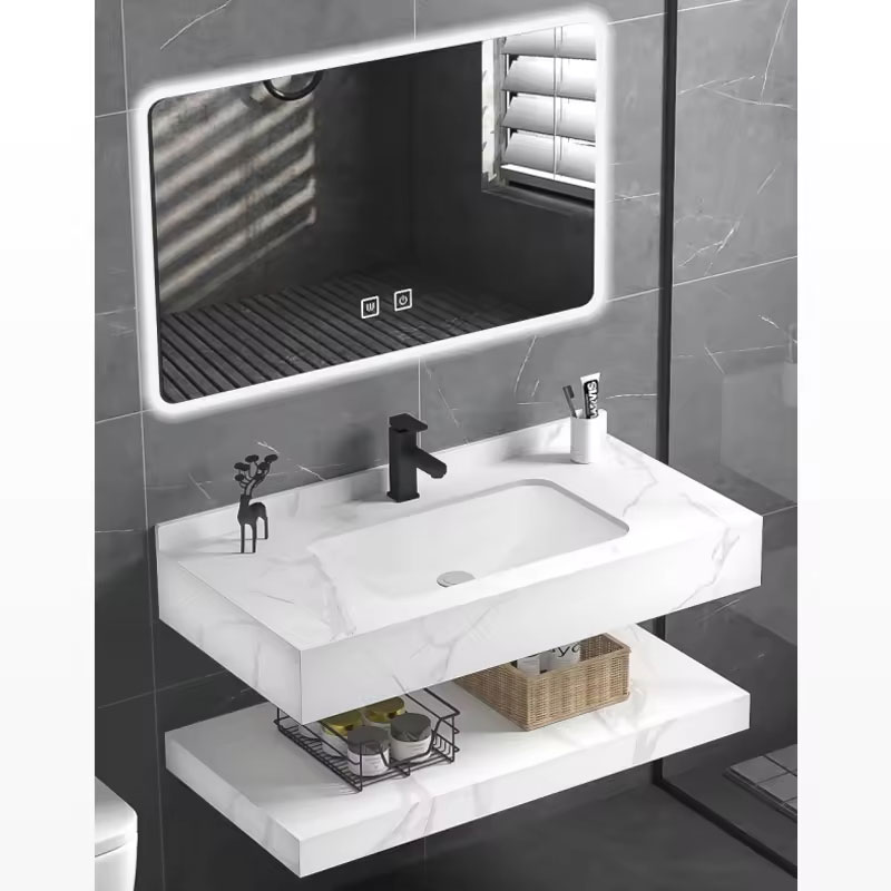 Mobile per lavandino da bagno a specchio a LED